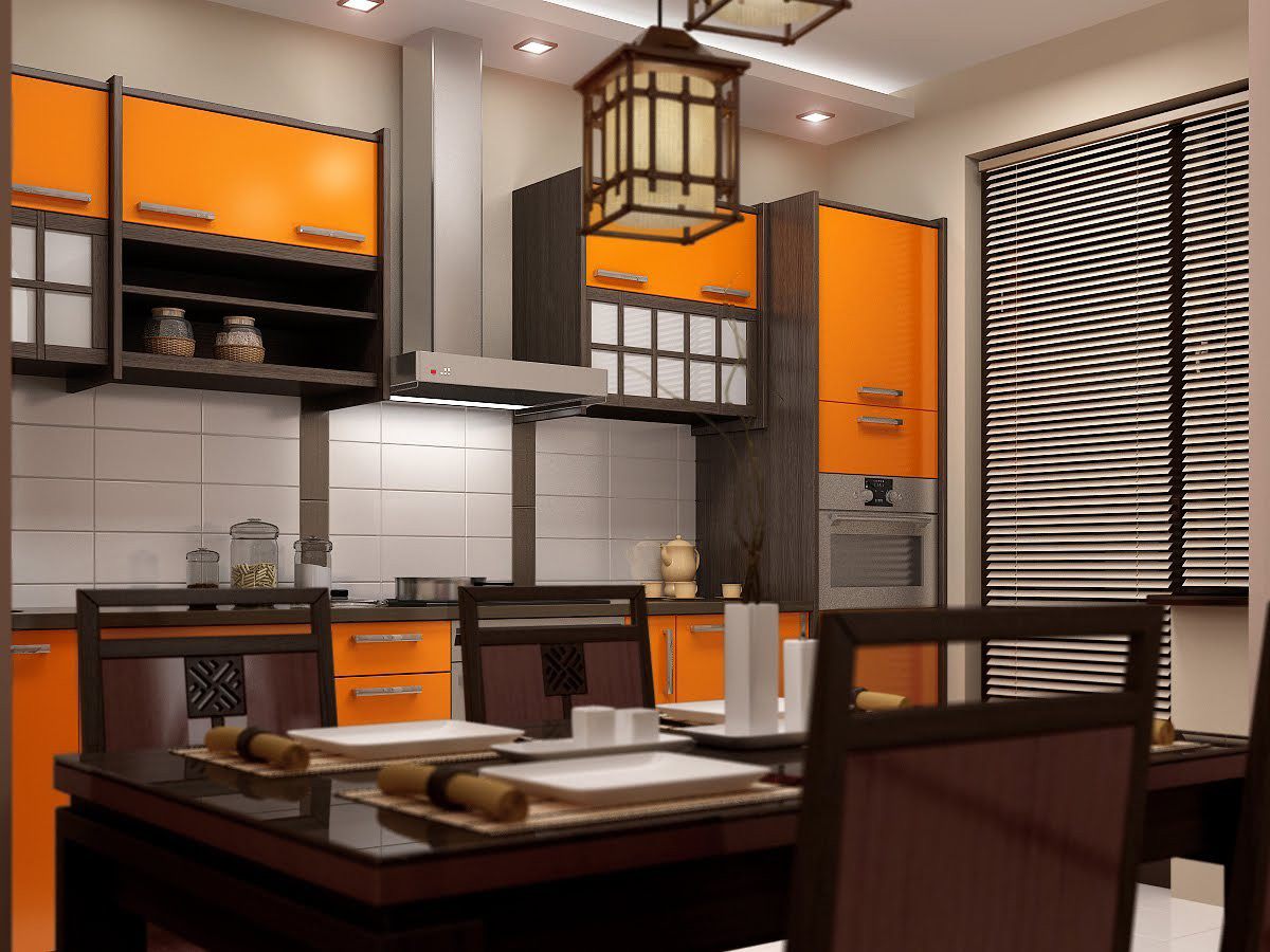 японский стиль в интерьере кухни