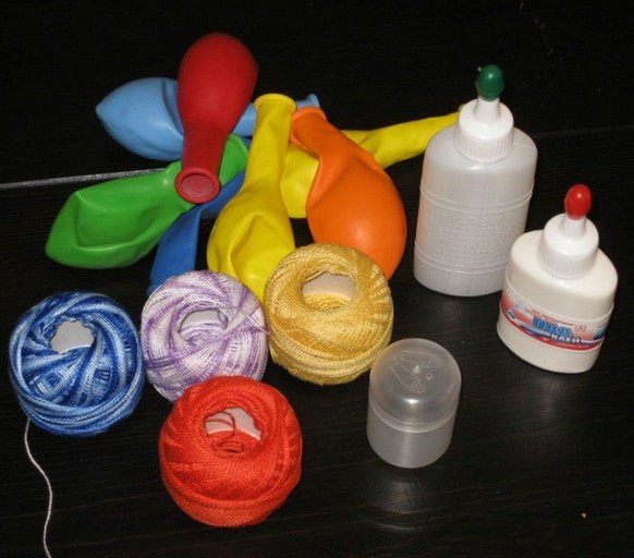 Идеи для создания шариков из ниток